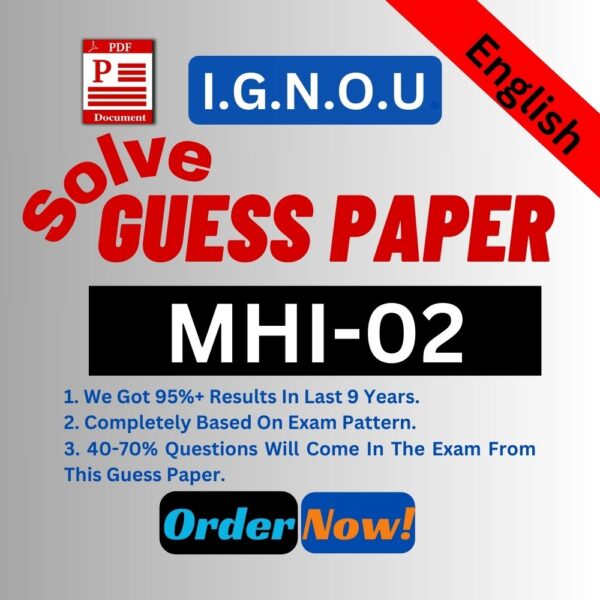IGNOU MHI-02 English Solve Guess Paper For Upcoming Exam